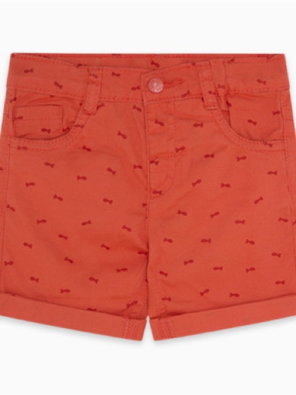 Boys' Coral Shorts with Fish Print